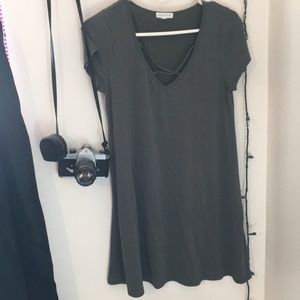 green t-shirt dress